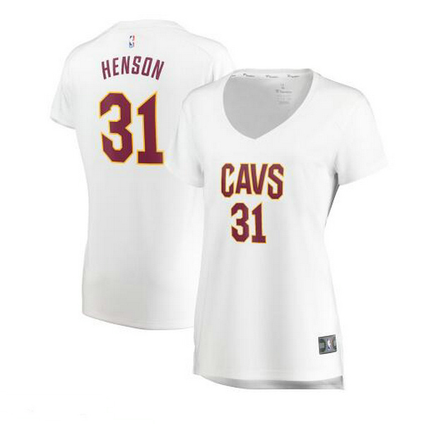 Camiseta John Henson 31 Cleveland Cavaliers association edition Blanco Mujer