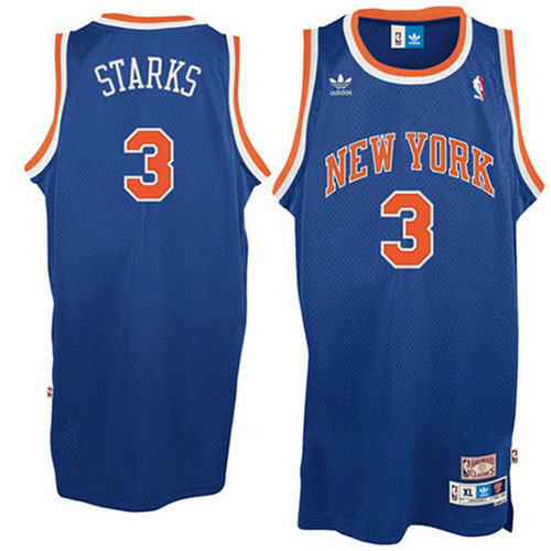Camiseta John Starks 3 New York Knicks Retro Azul Hombre