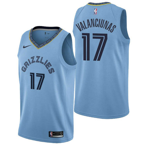 Camiseta Jonas Valanciunas 17 Memphis Grizzlies 2018-2019 azul Hombre