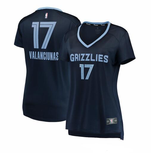 Camiseta Jonas Valanciunas 17 Memphis Grizzlies icon edition Armada Mujer