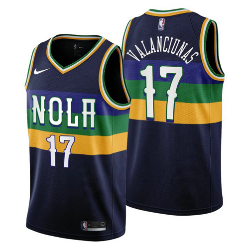 Camiseta Jonas Valanciunas 17 New Orleans Pelicans 2022-2023 City Edition Armada Hombre