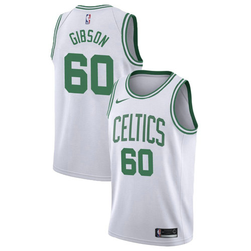 Camiseta Jonathan Gibson 60 Boston Celtics Association 2017-18 Blanco Hombre