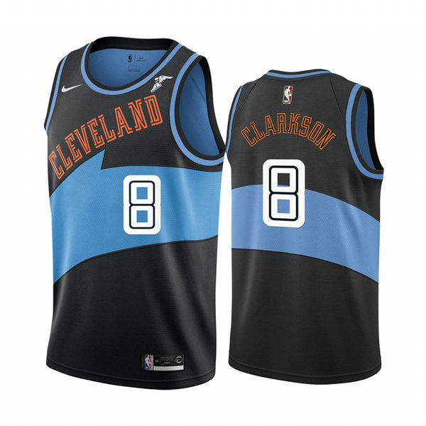 Camiseta Jordan Clarkson 8 Cleveland Cavaliers 2020-21 Temporada Statement Negro Hombre