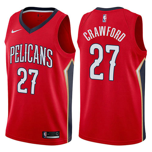Camiseta Jordan Crawford 27 New Orleans Pelicans Statement 2017-18 Rojo Hombre