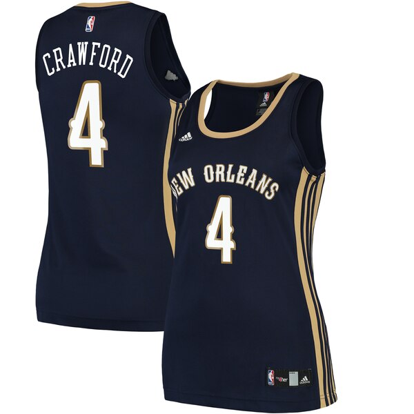 Camiseta Jordan Crawford 4 New Orleans Pelicans Réplica Armada Mujer