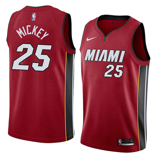 Camiseta Jordan Mickey 25 Miami Heat Statement 2018 Rojo Hombre