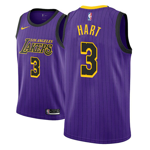 Camiseta Josh Hart 3 Los Angeles Lakers Ciudad 2018 Púrpura Hombre