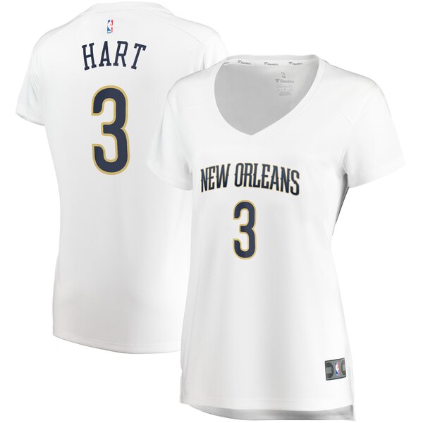 Camiseta Josh Hart 3 New Orleans Pelicans association edition Blanco Mujer