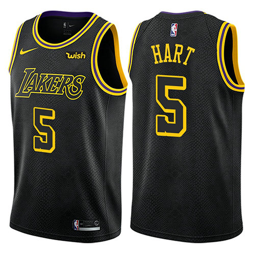 Camiseta Josh Hart 5 Los Angeles Lakers Ciudad 2018 Negro Hombre