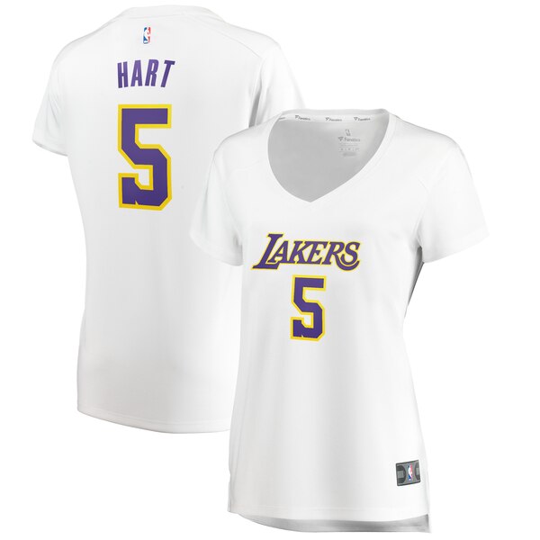 Camiseta Josh Hart 5 Los Angeles Lakers association edition Blanco Mujer