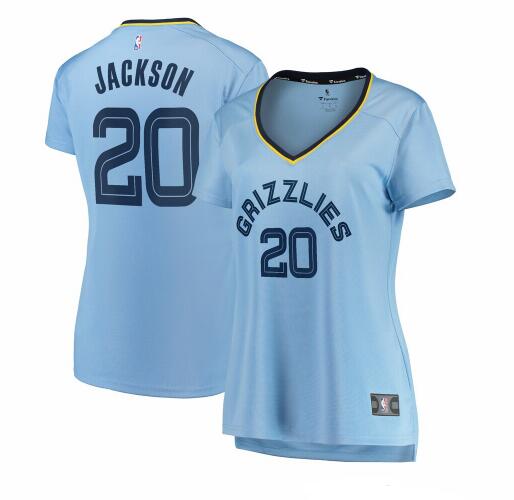 Camiseta Josh Jackson 20 Memphis Grizzlies statement edition Azul Mujer