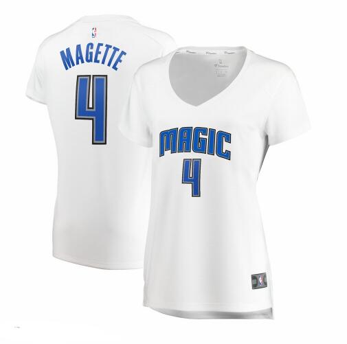 Camiseta Josh Magette 4 Orlando Magic association edition Blanco Mujer