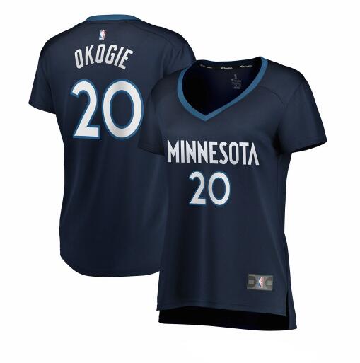 Camiseta Josh Okogie 20 Minnesota Timberwolves icon edition Armada Mujer