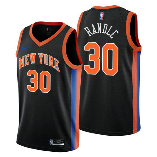 Camiseta Julius Randle 30 New York Knicks 2022-2023 City Edition negro Hombre
