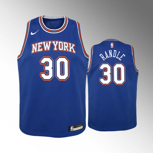 Camiseta Julius Randle 30 New York Knicks Azul Niño