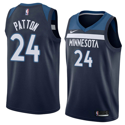 Camiseta Justin Patton 24 Minnesota Timberwolves Icon 2018 Azul Hombre