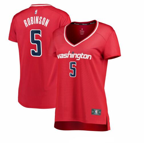 Camiseta Justin Robinson 5 Washington Wizards icon edition Rojo Mujer