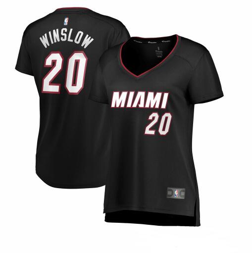 Camiseta Justise Winslow 20 Miami Heat icon edition Negro Mujer