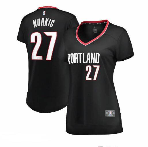 Camiseta Jusuf Nurkic 27 Portland Trail Blazers icon edition Negro Mujer