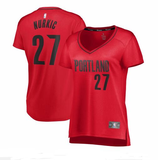 Camiseta Jusuf Nurkic 27 Portland Trail Blazers statement edition Rojo Mujer