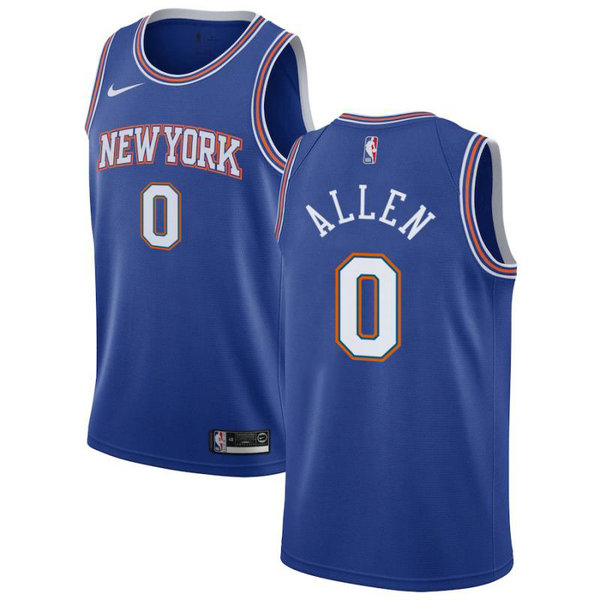 Camiseta Kadeem Allen 0 New York Knicks 2020-21 Temporada Statement Azul Hombre