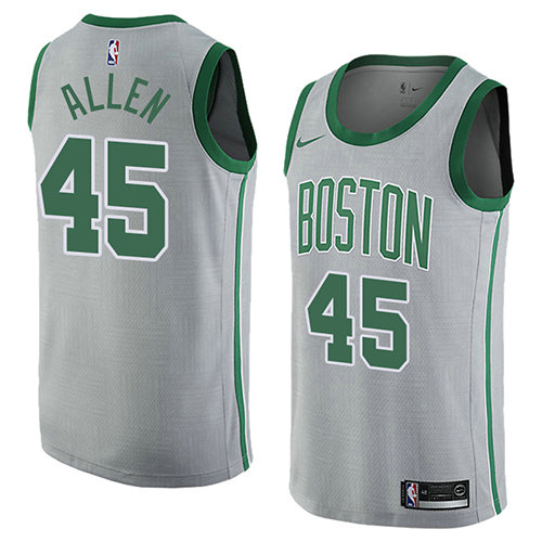 Camiseta Kadeem Allen 45 Boston Celtics Ciudad 2018 Gris Hombre