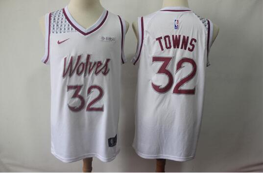 Camiseta Karl-Anthony Towns 32 Minnesota Timberwolves Earned Edition blanco Hombre