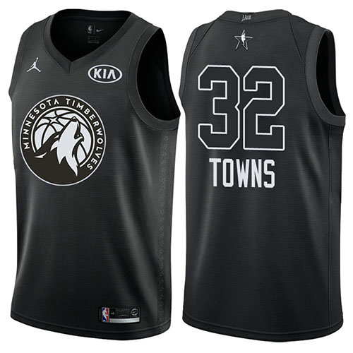 Camiseta Karl-anthony Towns 32 All Star 2018 Negro Hombre