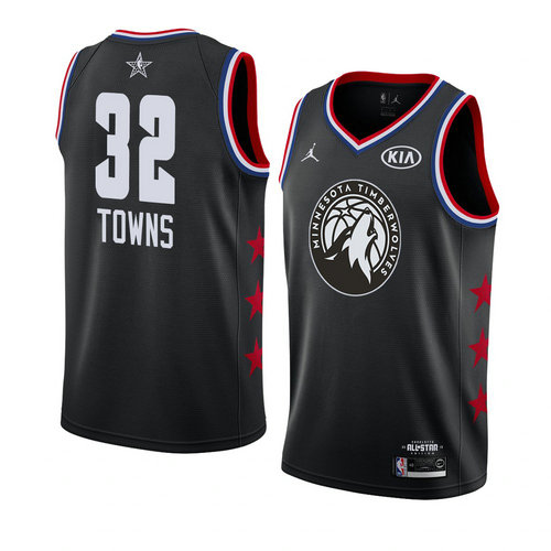 Camiseta Karl Anthony Towns 32 All Star 2019 Negro Hombre