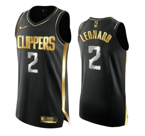 Camiseta Kawhi Leonard 2 Los Angeles Clippers 2020-21 Golden Edition Swingman negro Hombre