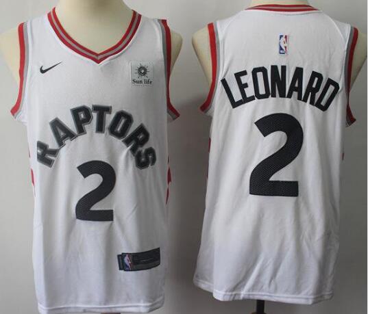 Camiseta Kawhi Leonard 2 Toronto Raptors Baloncesto Barato blanco Hombre