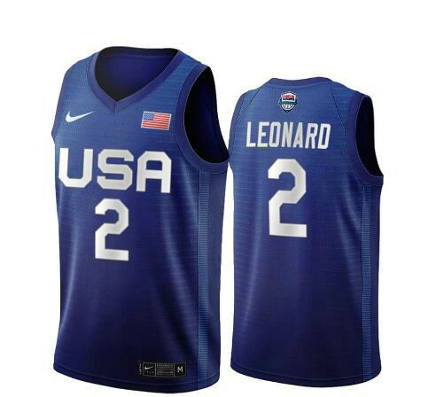 Camiseta Kawhi Leonard 2 USA 2020 USA Olimpicos 2020 azul Hombre