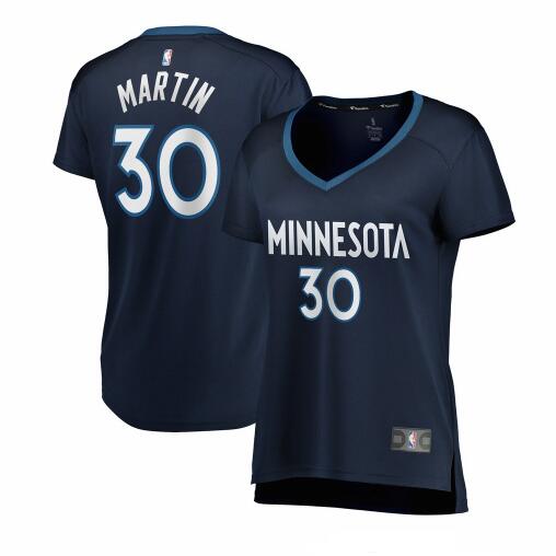 Camiseta Kelan Martin 30 Minnesota Timberwolves icon edition Armada Mujer