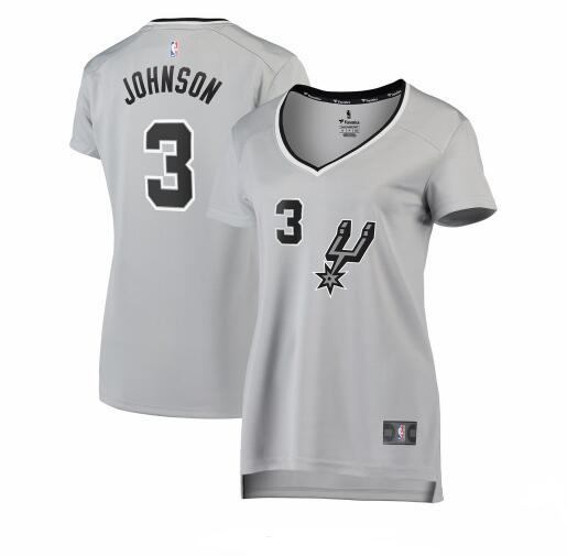 Camiseta Keldon Johnson 3 San Antonio Spurs statement edition Rojo Mujer