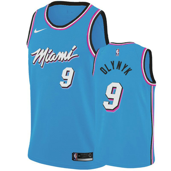 Camiseta Kelly Olynyk 9 Miami Heat 2019-2020 Azul Hombre