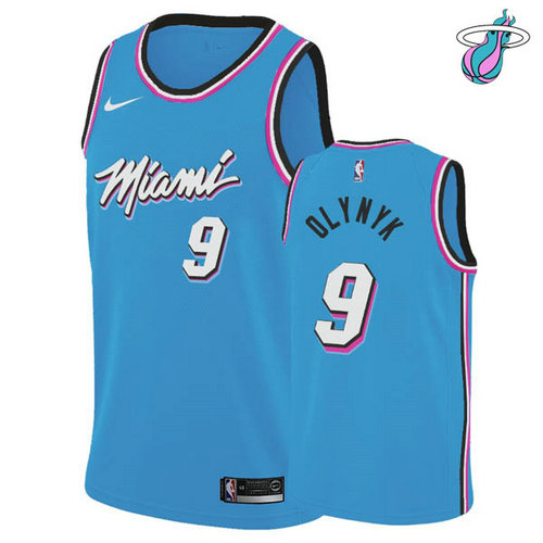 Camiseta Kelly Olynyk 9 Miami Heat vice night azul Hombre