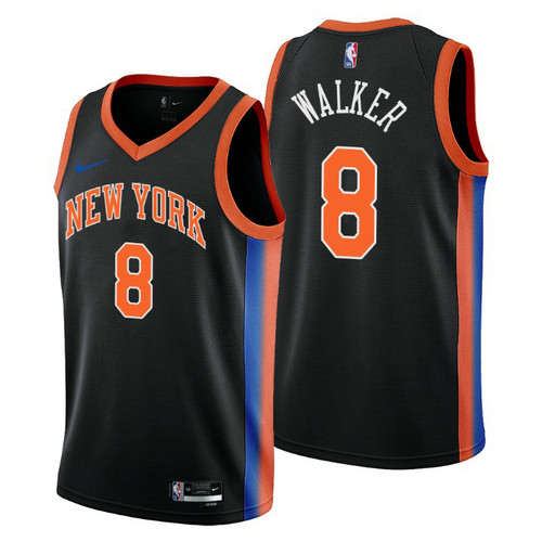 Camiseta Kemba Walker 8 New York Knicks 2022-2023 City Edition negro Hombre