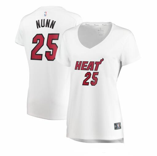 Camiseta Kendrick Nunn 25 Miami Heat association edition Blanco Mujer