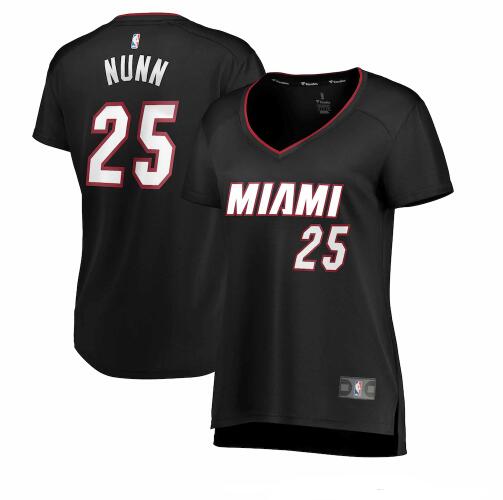 Camiseta Kendrick Nunn 25 Miami Heat icon edition Negro Mujer