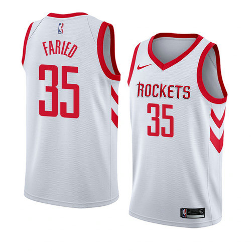Camiseta Kenneth Faried 35 Houston Rockets Association 2018 Blanco Hombre