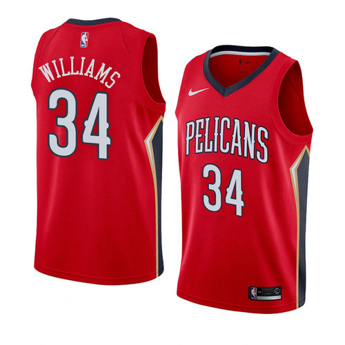 Camiseta Kenrich Williams 34 New Orleans Pelicans Statement 2018 Rojo Hombre