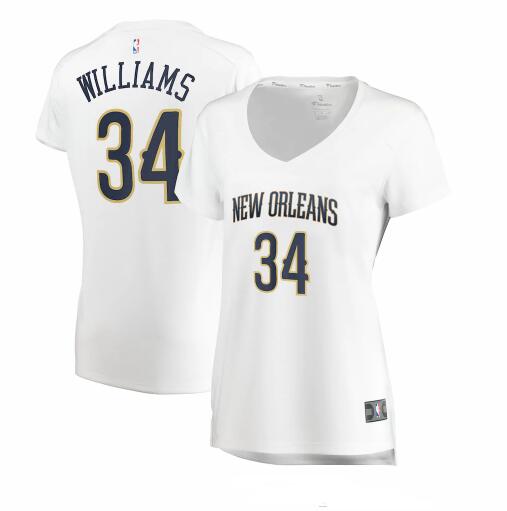 Camiseta Kenrich Williams 34 New Orleans Pelicans association edition Blanco Mujer