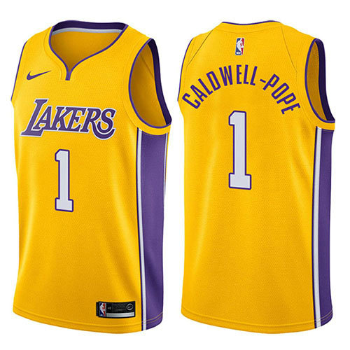 Camiseta Kentavious Caldwell-Pope 1 Los Angeles Lakers Swingman Icon 2017-18 Oro Hombre