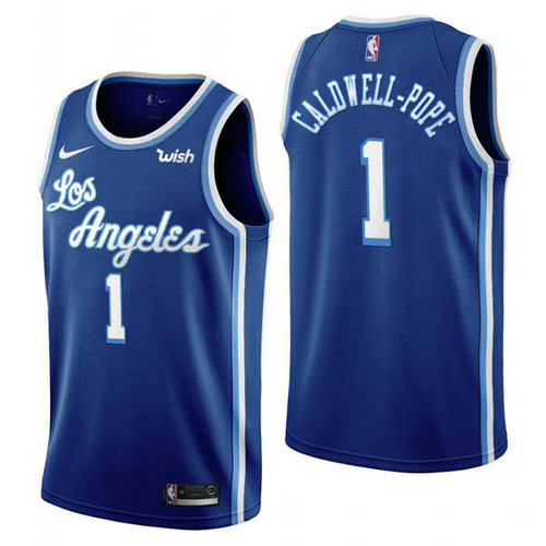 Camiseta Kentavious caldwell pope 1 Los Angeles Lakers 2019-20 azul Hombre