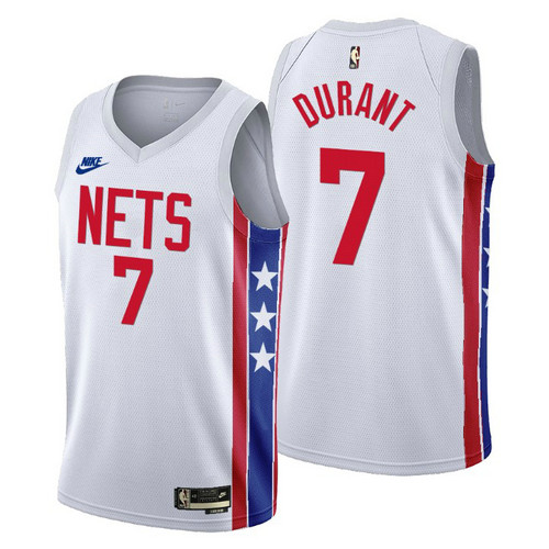Camiseta Kevin Durant 7 Brooklyn Nets 2022-2023 Classic Edition blanco Hombre