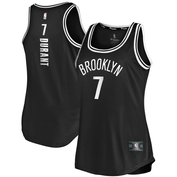 Camiseta Kevin Durant 7 Brooklyn Nets icon edition Negro Mujer