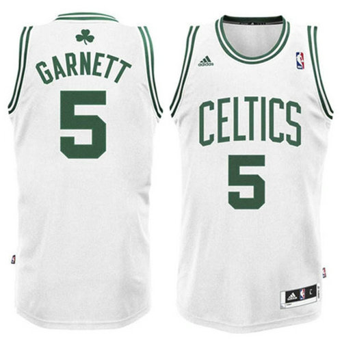 Camiseta Kevin Garnett 5 Boston Celtics retro blanca Hombre