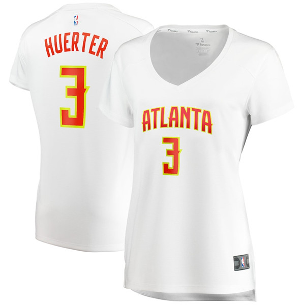 Camiseta Kevin Huerter 3 Atlanta Hawks association edition Blanco Mujer