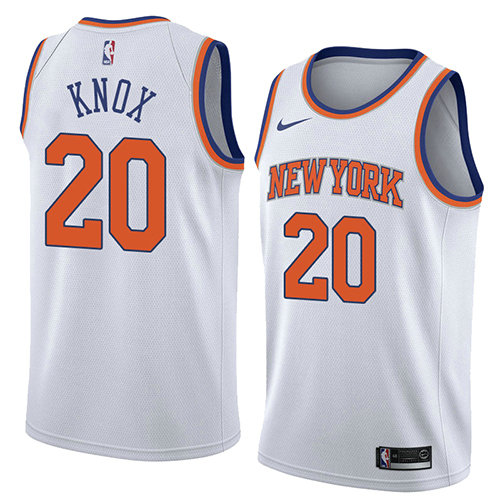 Camiseta Kevin Knox 20 New York Knicks Association 2018 Blanco Hombre