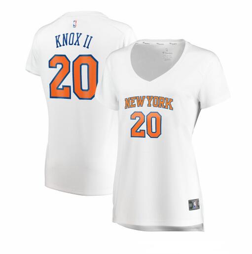 Camiseta Kevin Knox II 20 New York Knicks association edition Blanco Mujer